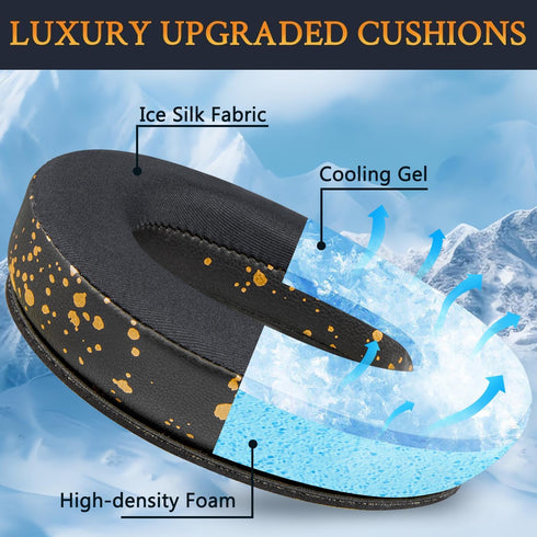 SoloWIT Cooling-Gel Ear Pads for Bose QuietComfort 35/QC35 II, Replacement Cushions with Noise Isolation Foam