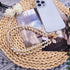 Phone Charm Anti Lost Wrist Strap, Pearl Beaded Phone Chain, Double Chains Hand Wrist Straps for Keychain, Phone