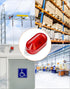 QWORK Industrial Strobe Siren Alarm Light – AC110V - 120V Red, 110 dB Loud Sound, 2 Pack