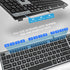 Wired USB Keyboard, Comfortable Quiet Chocolate Keys, Ultra-Slim QWERTY Layout for PC, Windows 11/10/8/7, KB1430 - Gray