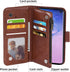 Asuwish Galaxy S10 Wallet Case: Flower Leather Flip, TPU, Tempered Glass Protector, Credit Card Holder, Brown.