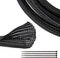 RED WOLF Braided Wire Cable Sleeve Split Wiring Sleeving 10 Feet - 1/2" Flexible
