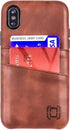 Dockem Wallet Case for iPhone X/XS, Built-in Metal Plate for Magnetic Mounting & 2 Credit Card Holders, (5.8" Exec M2,