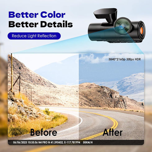 CPL Circular Polarizing Filter, Lens Protection for Vantrue E1, E2, E3, E1 Lite, S1 Pro, N4 Pro, N5 Dash Cam