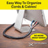 Cable Keeper Cord Organizer, 10-Foot Adjustable Cord Cover, Reusable and Protective Desk Cord Organizer, Versatile TV & Computer Wire Organizer, Clip and Zip Design