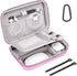 MOSISO Electronic Organizer Travel Case, Compatible with MacBook Power Adapter, Magic Mouse & Pencil, Pink