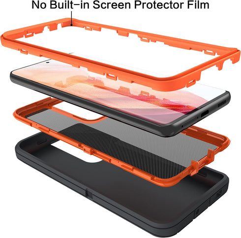 MXX Case for Galaxy S21 Ultra, 3-Layer Heavy Duty Body Bumper Cover, Shock Protection for Samsung Galaxy S21 Ultra 5G