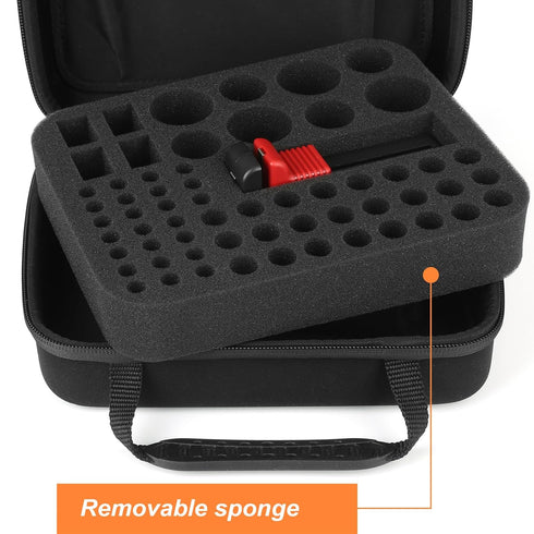 Waterproof Battery Organizer Storage Case with Tester BT-168, Holds 60+ AA AAA C D 9V Batteries (Batteries Not Included)