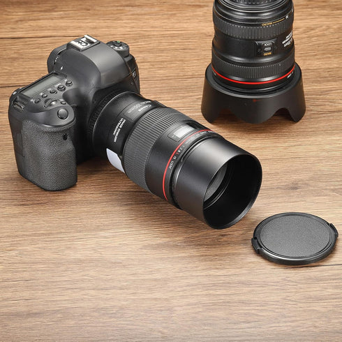 PATIKIL 55mm Lens Hood - Long Focus Frosted Surface Anti-reflective Hood with Cleaning Cloth for Nikon, Fujifilm