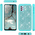 TJS Samsung Galaxy A32 5G Case with Tempered Glass Screen Protector, Glitter Bling Cute Design (Teal)