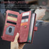 Asuwish Samsung Galaxy Note 10 Wallet Cover with Tempered Glass Screen Protector, Leather Flip, Card Holder, Red