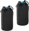 PATIKIL Camera Lens Bag, 2 Pcs 3.9" IDx9.8 H Drawstring Pouch with Thick Protective Neoprene for DSLR Lens