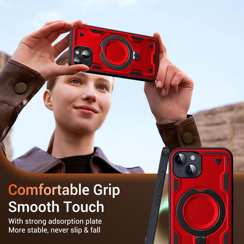 WYUIC 15 10ft 360 15 Designed for iPhone Magnetic Case, Compatible with Magsafe, Drop Test Hard Rugged, Rotating Ring