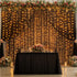 Wish Care 10x10FT Black Wrinkle Free Backdrop Curtains with Lights String for Parties - Photo Curtain Backdrop