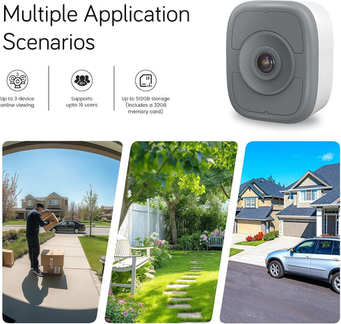 abetap 5MP 3K 2.4GHz/5GHz 24/7 Window Camera, Indoor Camera for Outdoor Monitoring Through Glass, WiFi, Full Night