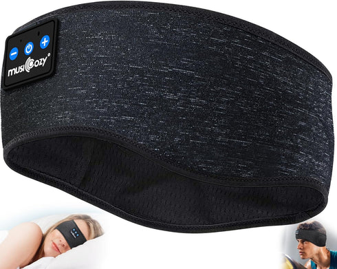 MUSICOZY Bluetooth 5.2 Sleep Headphones Headband, Wireless Earphones with HD Stereo Speaker for Sleeping