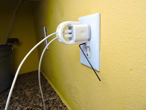 Ailkin and FiveBox Dual Chargers, Secures Charger to Outlet via Security Screw