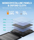 BLAVOR 10W Portable Solar Charger, Small Foldable Solar Panel with USB-C USB-A Outputs, Compatible with Cell Phone