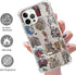 Aesthetic Biology Newspaper Skull Skelton Case Compatible with iPhone 15 Pro, Anatomy Collage Artsy Case for iPhone 15 Pro, Cool Cute TPU Bumper Phone Case Cover