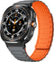 Magnetic Watch Band for 2024 Samsung Galaxy Watch 7 Ultra 47mm, Rugged Sport Silicone Wristband with Strong Magnet