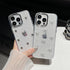 Bling Glitter 3D Bow Stars Clear Phone Case Compatible with iPhone 13 Pro (Bow)