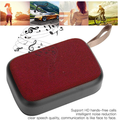 Cuifati Wireless Bluetooth Speaker, Portable Mini Subwoofer with FM Radio, USB, Louder Volume, Rich Bass (Red)