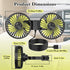 Dual Backseat Car Fan - Kid-Friendly Airflow Solution for Rear Seats