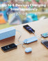 Portable Charger with Built-in Cables, 10000mAh Slim Travel Battery Pack, 6 Outputs, 3 Inputs, 3A Fast Charging for