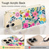 ICEDIO iPhone 12 Pro Max Case with Screen Protector, Clear with Cute Colorful Blooming Floral Patterns for Girls Women,