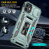 iPhone 11 Case by SunStory (Z_Green) - Military-Grade, HD Screen Protector, Slide Camera Cover & Kickstand.