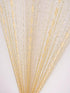 Hysenm Beige Panel Door String Curtains 39x79 Inch Soft Balls Romantic Glitter Fringe Room Divider Home Décor