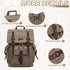 Kattee Men’s Large Leather Canvas Backpack, Army Green Travel Rucksack