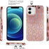 J.west Case for iPhone 12/12 Pro 6.1-inch, Luxury Bling Glitter Leopard Print Design, Soft Metallic TPU Cover for Women