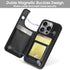 Arae Wallet Case with Card Holder for iPhone 15 Pro - Compatible for iPhone 15 Pro 6.1 inch, Black PU Leather Back Flip