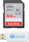 SanDisk 64GB SDXC SD Ultra Memory Card for Canon Powershot ELPH 180, 190 is, SX420 is (SDSDUN4-064G-GN6IN) Bundle