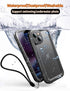 Cozycase iPhone 14 Waterproof Shockproof Dustproof Case, Heavy Duty 360 Full Body Military Grade with Screen Protector