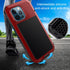 Marrkey iPhone 13 Pro Max Case, 360 Full Body Protective Heavy Duty Shockproof Tough Armour Aluminum Case - Red