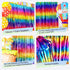 Sparkly Rainbow Foil Fringe Curtain, Metallic Streamers Tinsel Party Backdrop Decorations - 2 Packs