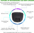 Technical Pro 8 Inch Bluetooth Speaker, 800 Watts with Woofer & Tweeter, Festival PA LED, True Wireless Stereo, 30 Feet
