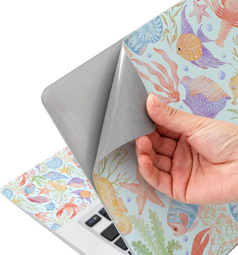 icolor Laptop Skin Sticker Decal - Personalized Universal Notebook Vinyl Skin Stickers Cover Art for 12-15.6 inch