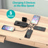 Portable Charger with Built-in Cables, 10000mAh Slim USB C Power Bank, High Speed External Battery Pack for Phones
