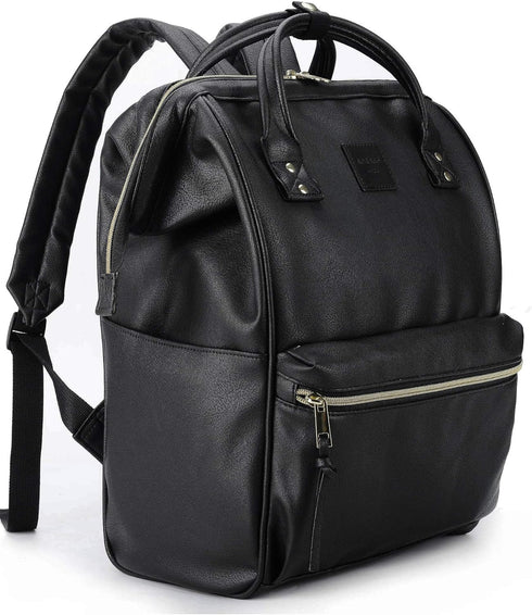 Kah&Kee Leather Laptop Backpack for Women, 15.6-16 Inch Professional Work Bag, Water-Resistant