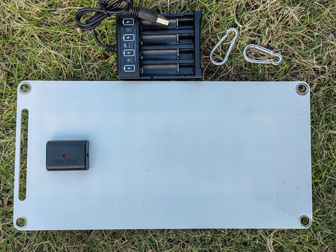HUYINGC Solar Power Charger with 6 Watt Portable Solar Panel for 1.2V AA & AAA Ni-MH Ni-CD Rechargeable Batteries and
