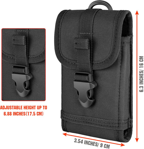 IronSeals Compact Molle Tactical Pouch, Utility Gadget Waist Bag Phone Holster for iPhone 15/14/13/12/11 Pro, Samsung