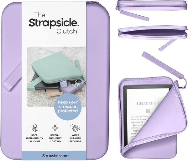 Strapsicle Silicone Clutch for Kindle & E-Readers Multi-Purpose Bag for Phone, Wallet &