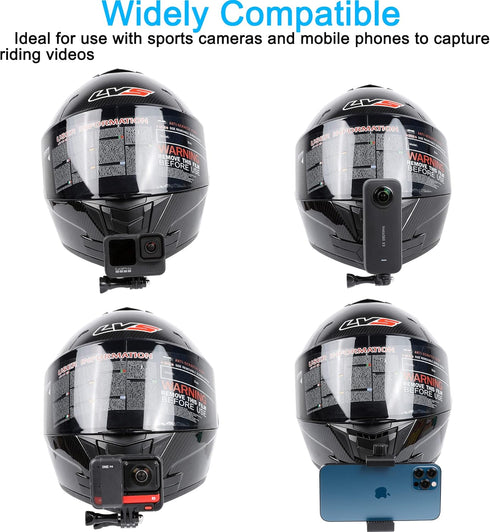 PellKing Universal Motorcycle Helmet Chin Action Camera Mount, Flexible Adhesive for GoPro Hero11, 10, 9, 8, 7, 6, 5,