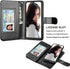 Njjex for Moto E Case 2020, Luxury PU Leather Wallet Case 6.2" with 9 Card Slots, Detachable Kickstand