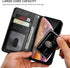 Bocasal Wallet Case for iPhone Xs Max with Card Holder, PU Leather, Magnetic Detachable Kickstand, Shockproof, Wrist