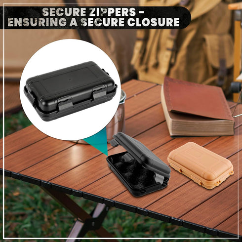 The Little Green Change 2Pcs Waterproof Storage Case with Foam - Plastic Box for Camera Foam Box Storage