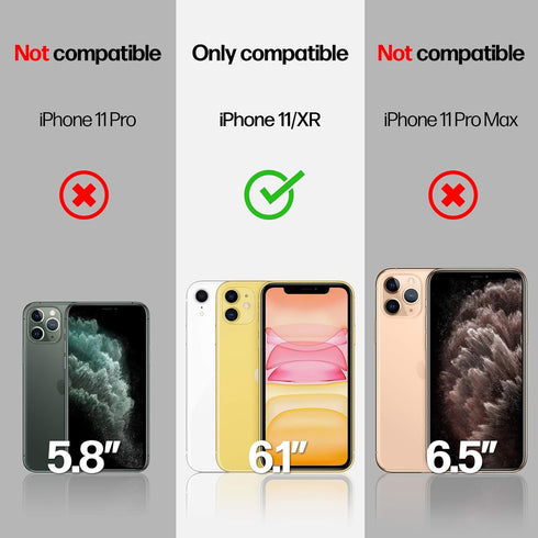 Power Theory Privacy Screen Protector for iPhone 11, iPhone XR, Tempered Glass Anti Spy Protection (2 Pack)